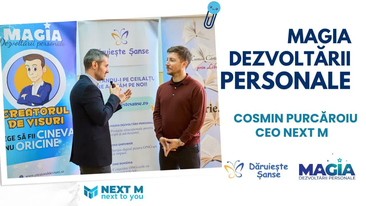 Next M susține dezvoltarea personală a copiilor – sponsor la Magia Dezvoltării Personale, ediția 25